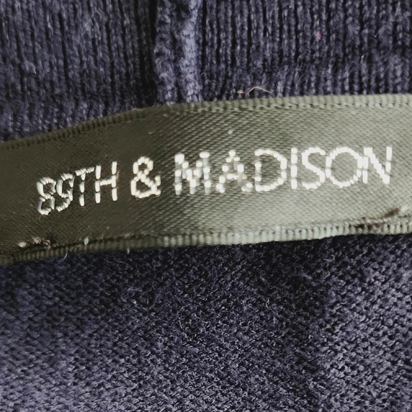 89th & Madison Women's Open Front Long Sweater Ribbed Neck & Sleeves. - Picture 9 of 9